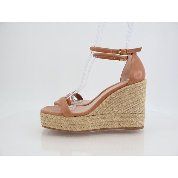 Stuart Weitzman Women Brown Nudist Wedge Espadrille Sandal Shoes Size 8.5 C Wide - Picture 5 of 14